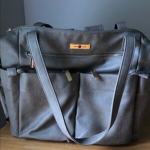 Miss Fong Gray Baby Bag Tote - Large Gray Diaper Bag